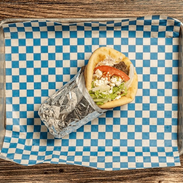 Lamb Souvlaki Sandwich.
